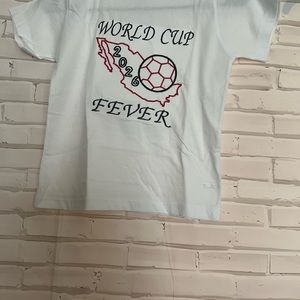 Embroidered 2026 Mexico Map Soccer  World Cup Fever  T-shirt 5T Unisex